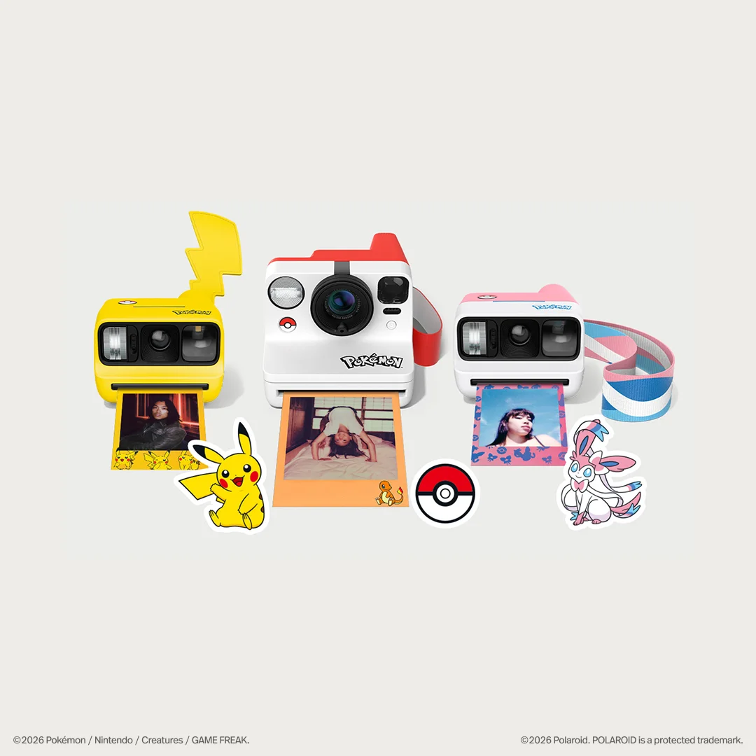 Polaroid 2026 Pokemon cameras - opens Polaroid website in new tab